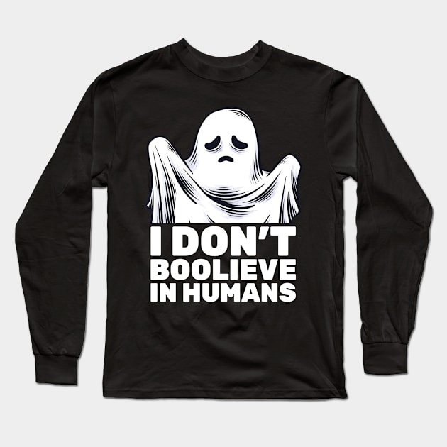 Funny Halloween Ghost Long Sleeve T-Shirt by sqwear